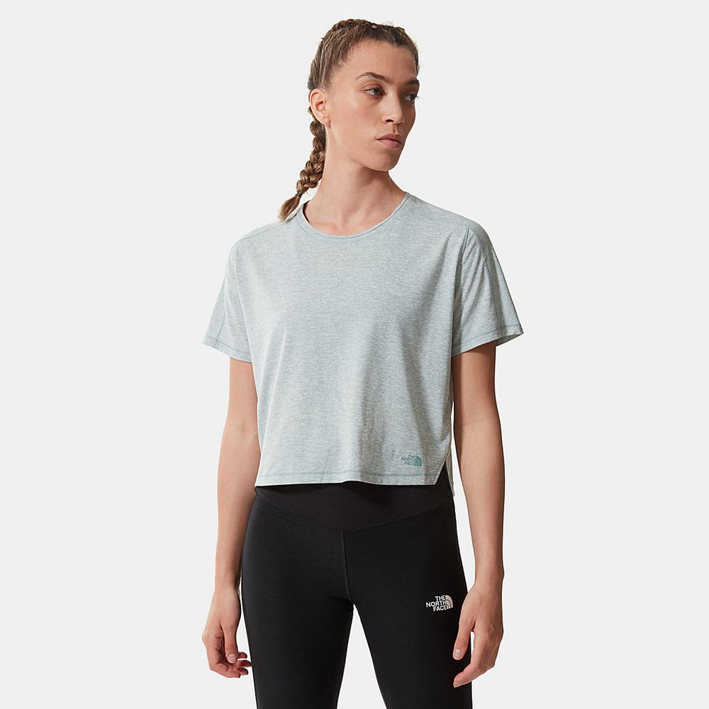 The North Face T-Shirts Womens Australia - The North Face Active Trail Dawn Dream Silver Blue Hiking